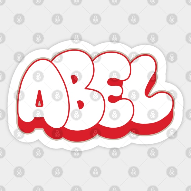 abel-name-bubble-graffiti-writing-style-graffiti-letters-sticker